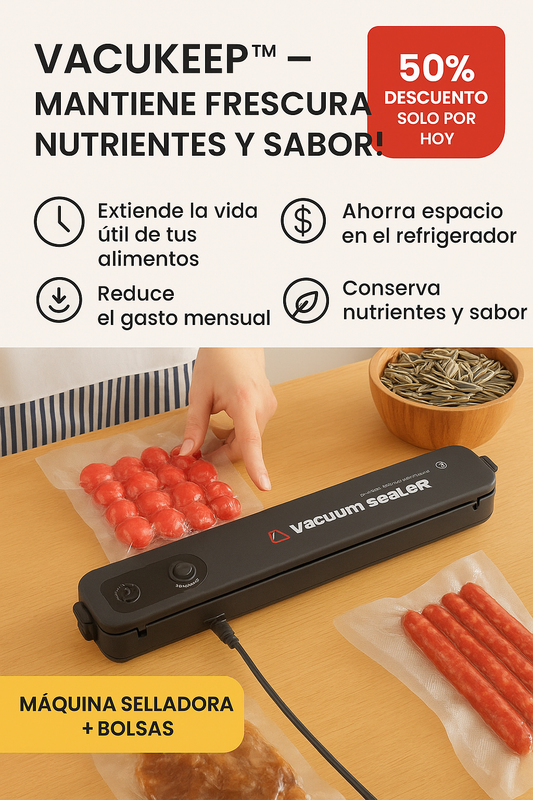 VacuKeep™ - Selladora al vacío+bolsas